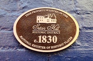 Seton Hill historic plaque